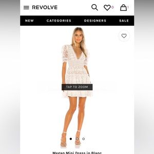 REVOLVE Megan Mini Dress in Blanc.